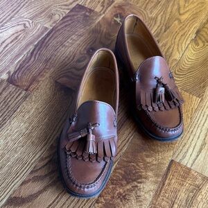 Alden Cape Cod Leather Cognac Tassel Loafer Shoes Sz 10.5 Slip on Preppy